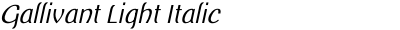 Gallivant Light Italic